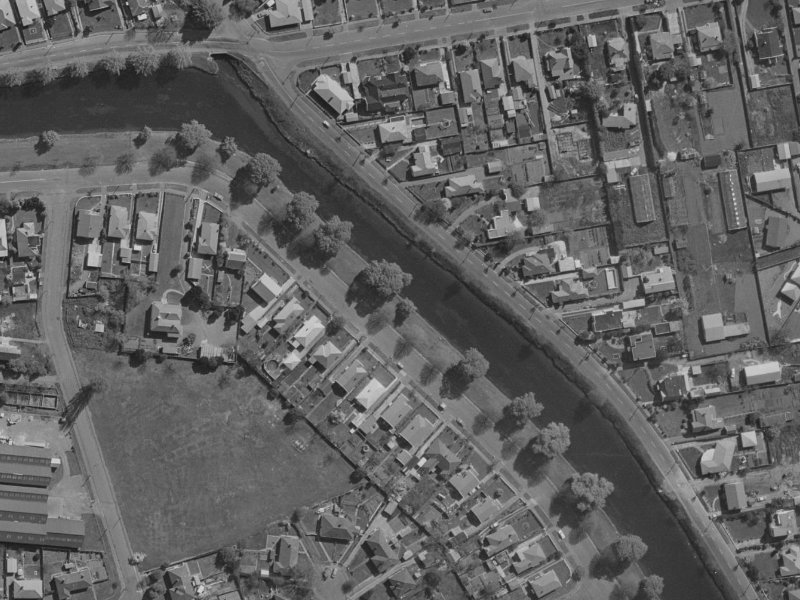 472 Avonside Drive from the air, 1970-1974