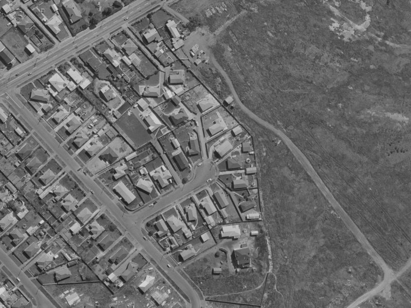 Esk Place from the air, 1970-1974