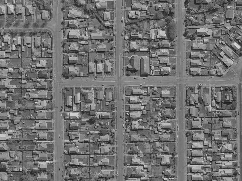 47 Petrie Street from the air, 1970-1974