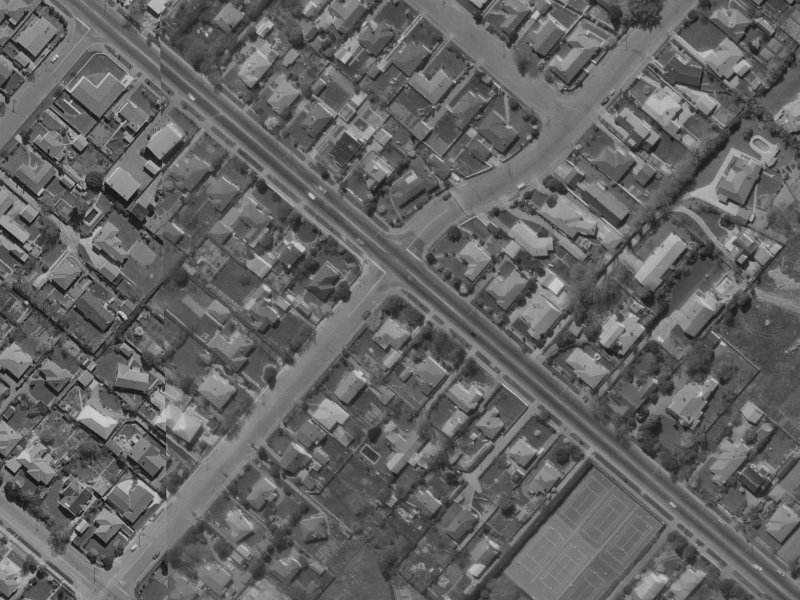 59 Memorial Avenue from the air, 1970-1974