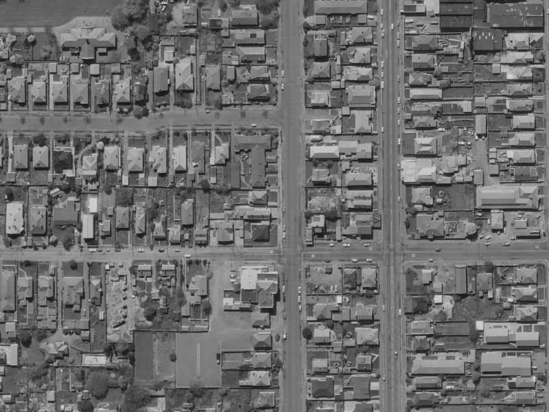 1031A Colombo Street from the air, 1970-1974