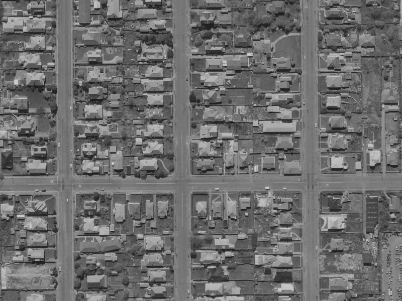 112 Bishop Street from the air, 1970-1974