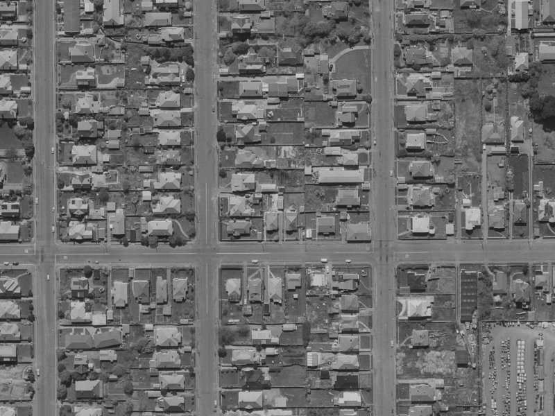 87B Canon Street from the air, 1970-1974