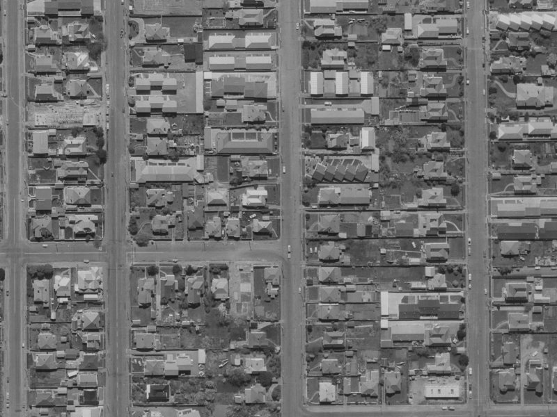 105 Geraldine Street from the air, 1970-1974
