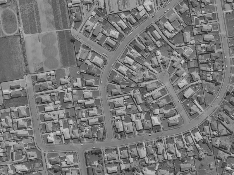 Halberg Street from the air, 1970-1974