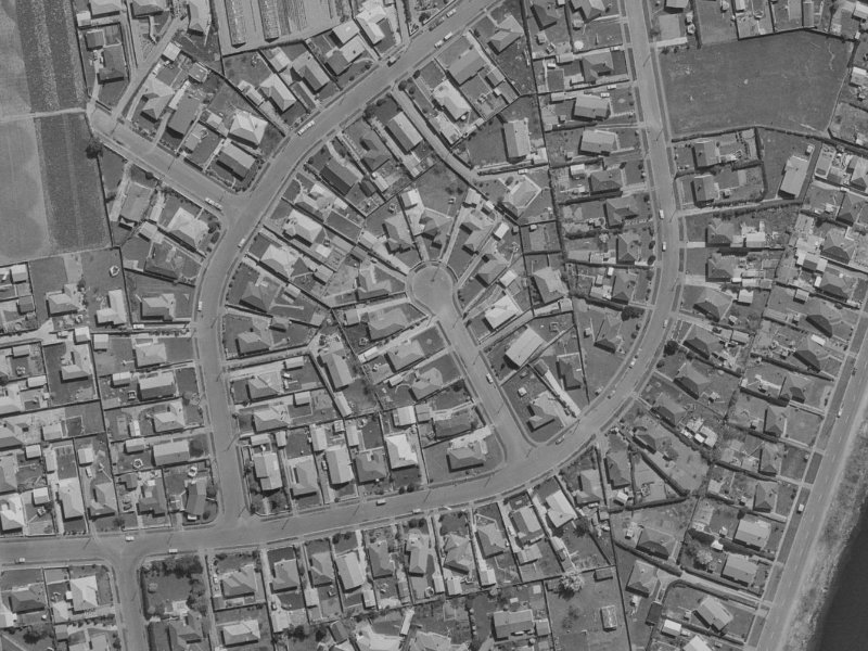 Porritt Place from the air, 1970-1974