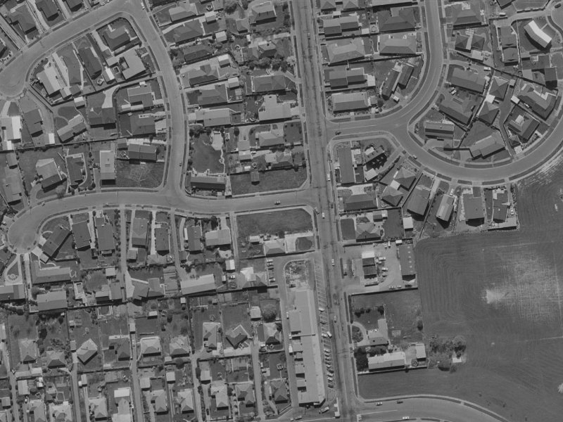 1 St Clio Street from the air, 1970-1974