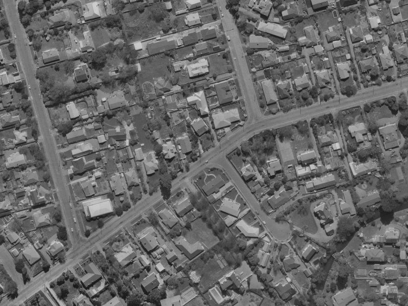 55 Glandovey Road from the air, 1970-1974