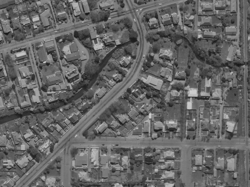 40 Idris Road from the air, 1970-1974