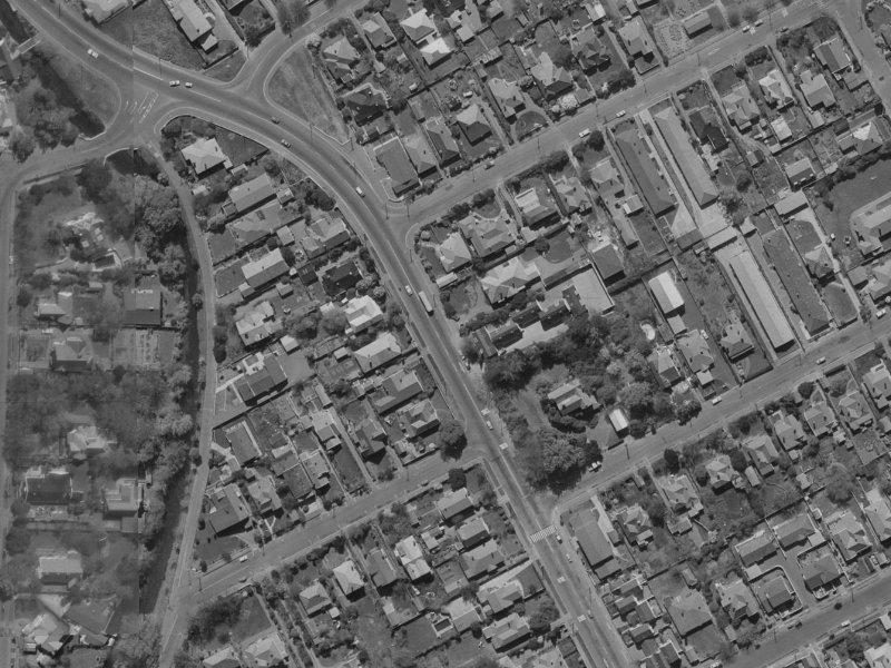166D Rossall Street from the air, 1970-1974