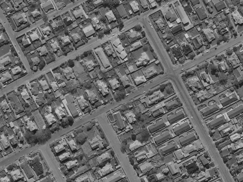 65A Rugby Street from the air, 1970-1974