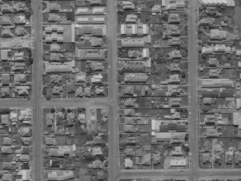 151 Canon Street from the air, 1970-1974