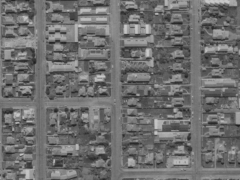 110 Geraldine Street from the air, 1970-1974