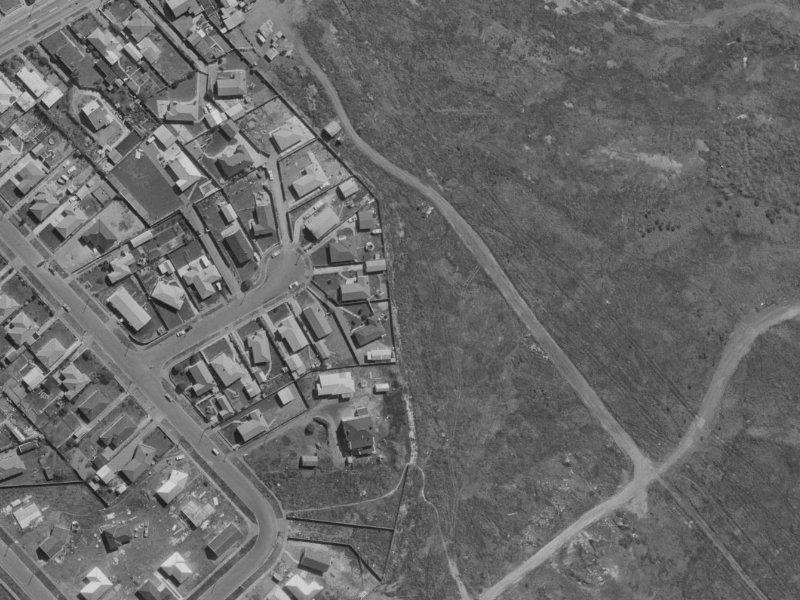 16 Esk Place from the air, 1970-1974