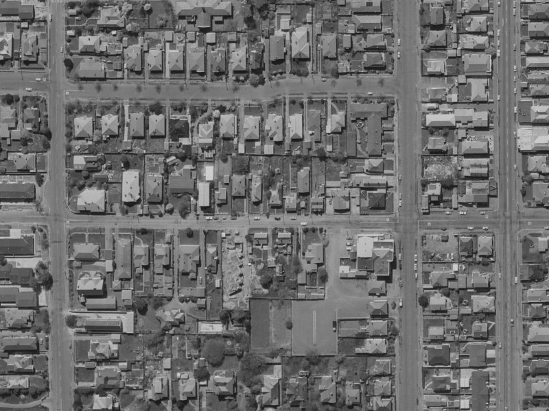 147A Holly Road from the air, 1970-1974