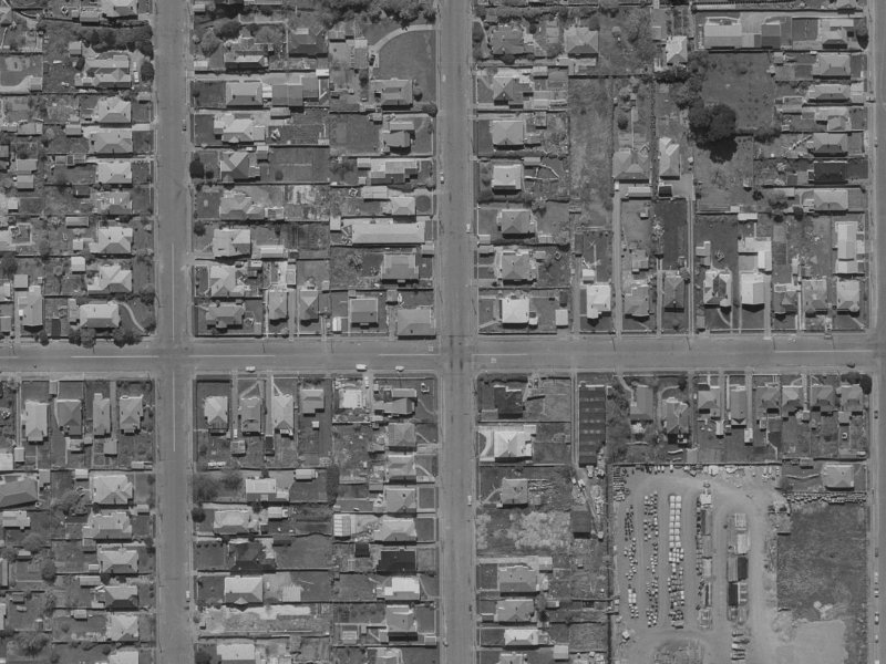 107 Canon Street from the air, 1970-1974