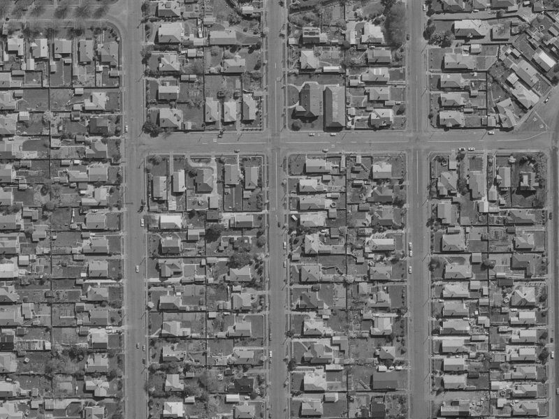 36 Chrystal Street from the air, 1970-1974
