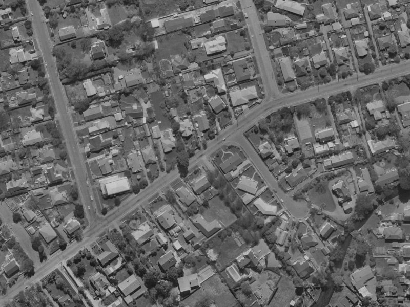 60 Glandovey Road from the air, 1970-1974