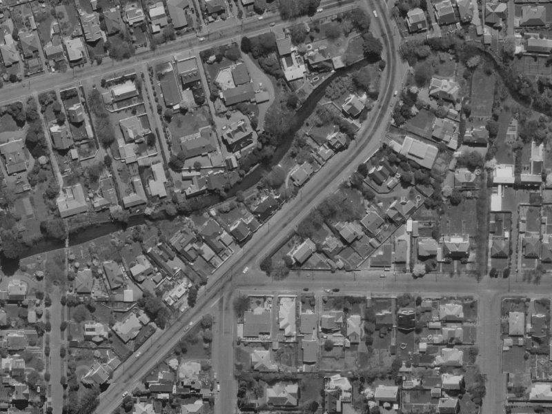 39 Idris Road from the air, 1970-1974