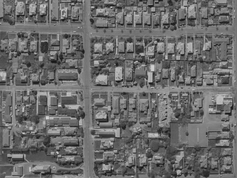 123 Holly Road from the air, 1970-1974