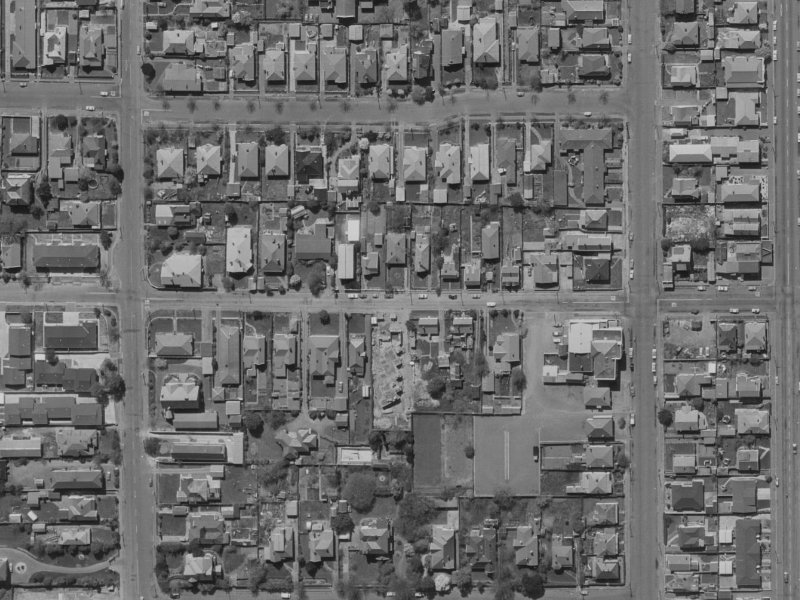 141 Holly Road from the air, 1970-1974
