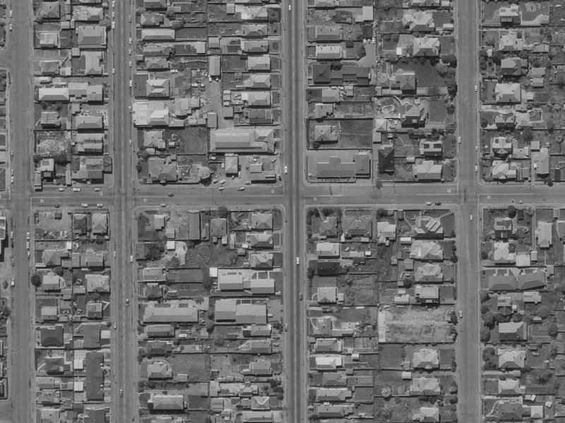 106 Sherborne Street from the air, 1970-1974