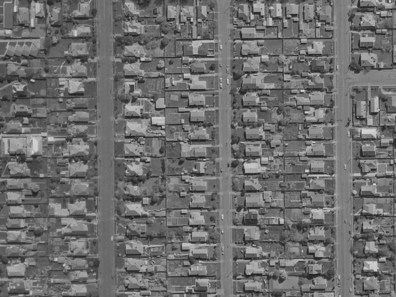 36 Slater Street from the air, 1970-1974