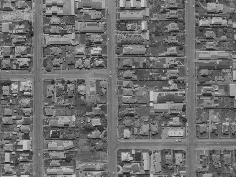 100 Geraldine Street from the air, 1970-1974