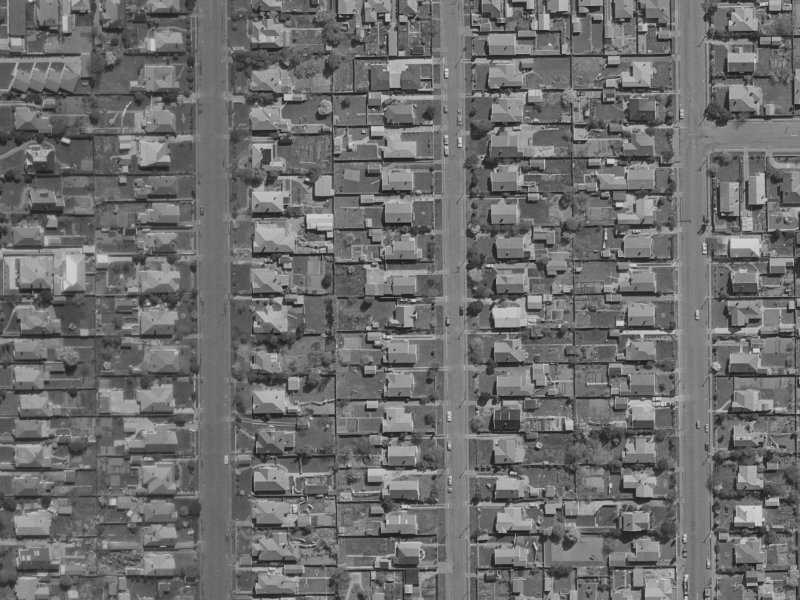 34A Slater Street from the air, 1970-1974