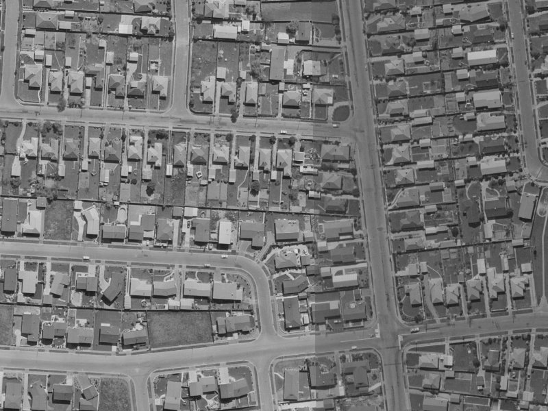 Avonhead Road from the air, 1970-1974