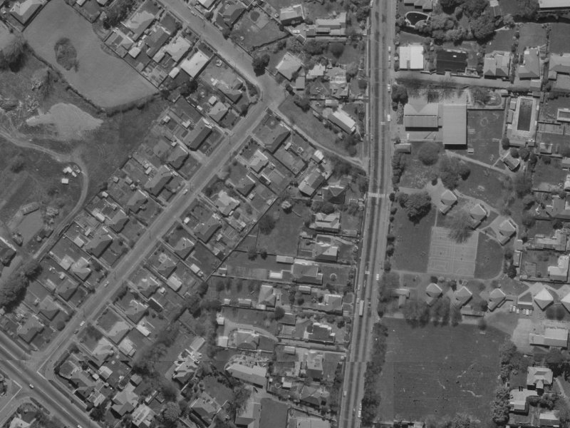 155A Clyde Road from the air, 1970-1974