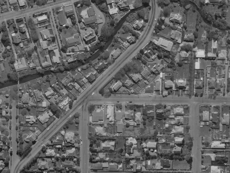 34 Idris Road from the air, 1970-1974