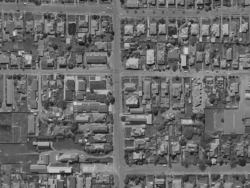 116A Holly Road from the air, 1970-1974
