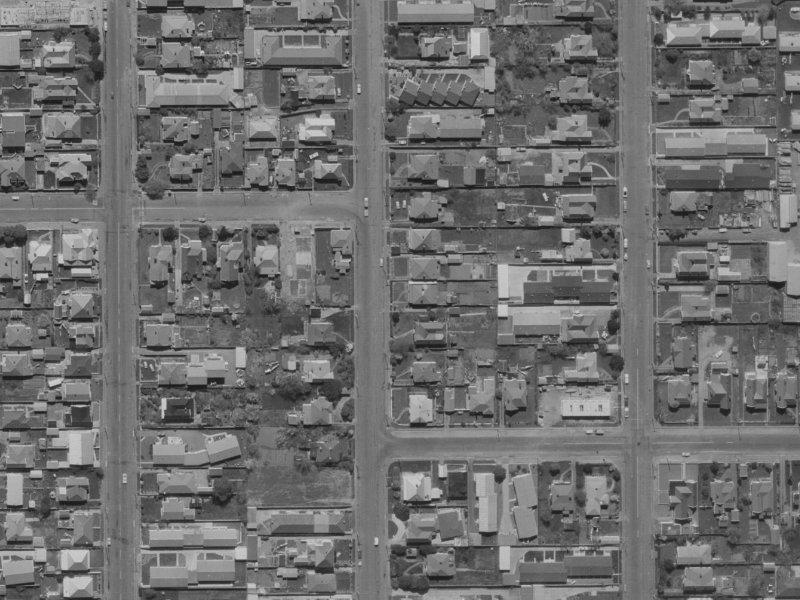 98 Geraldine Street from the air, 1970-1974