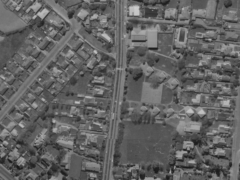 168 Clyde Road from the air, 1970-1974