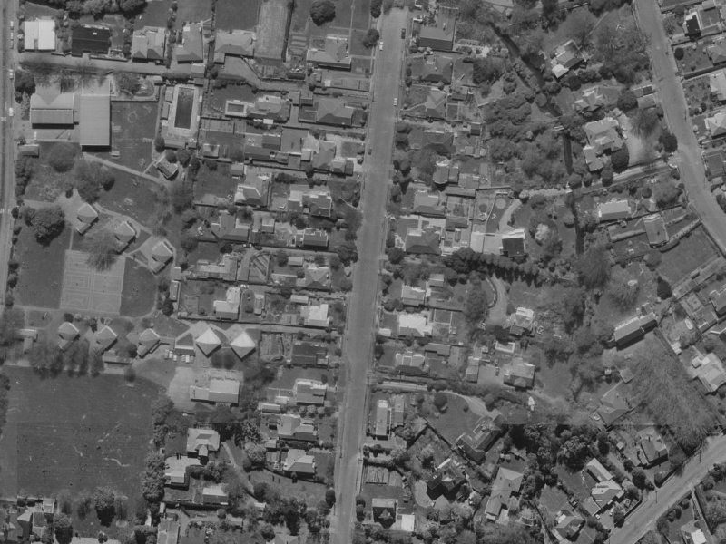 33A Waiwetu Street from the air, 1970-1974