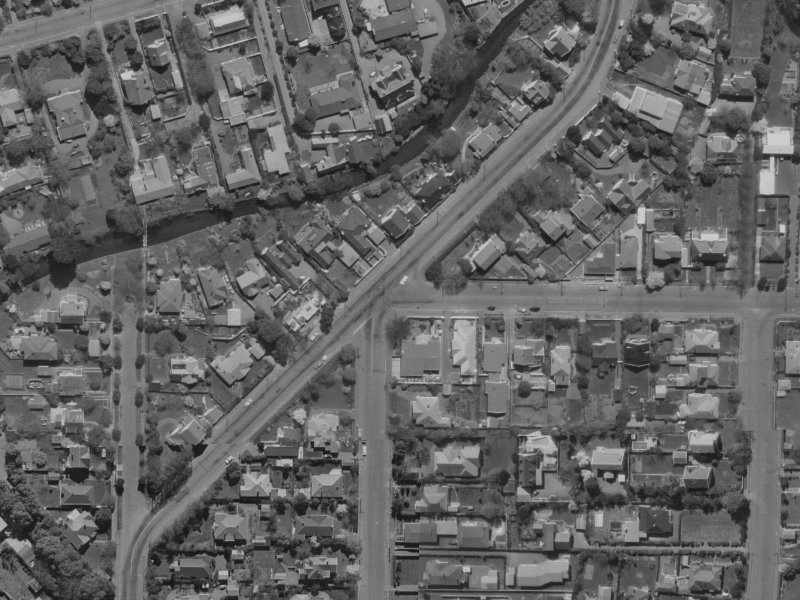 33 Idris Road from the air, 1970-1974
