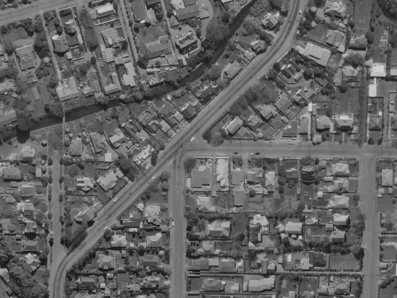 33 Idris Road from the air, 1970-1974