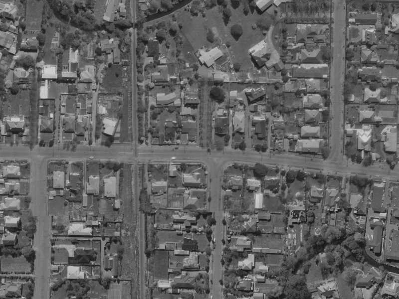 Wroxton Terrace from the air, 1970-1974
