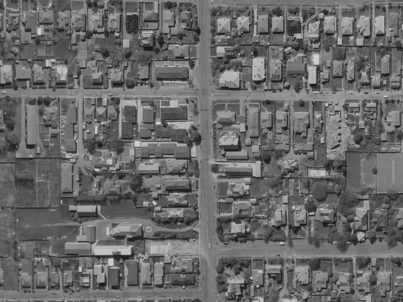 93 Springfield Road from the air, 1970-1974