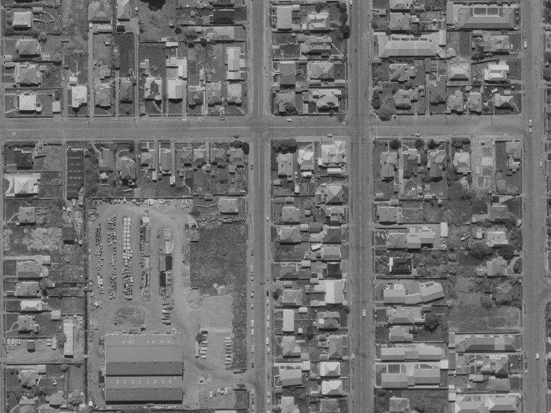 94 Packe Street from the air, 1970-1974