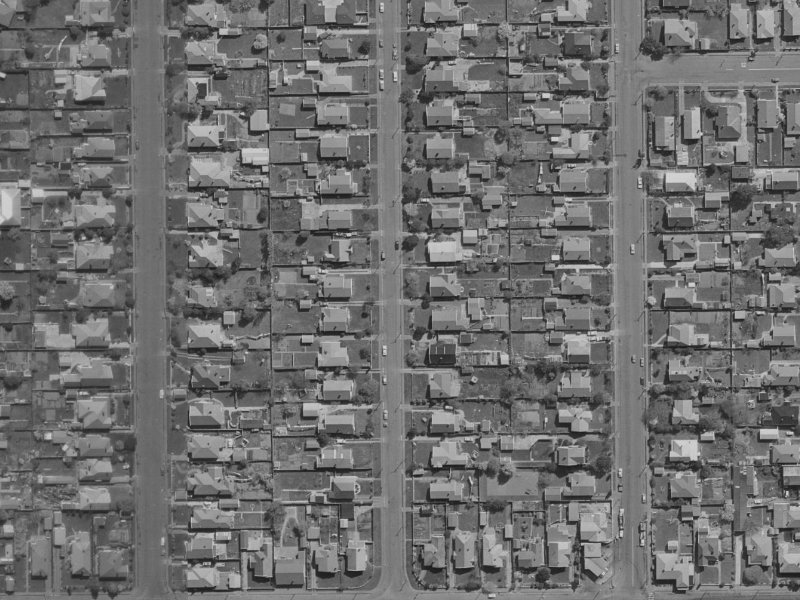28A Nicholls Street from the air, 1970-1974