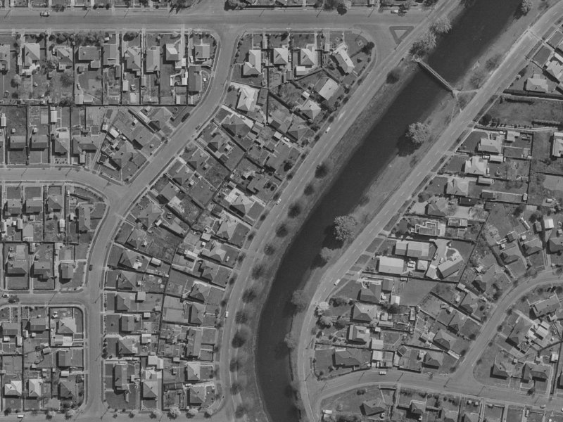345 River Road from the air, 1970-1974