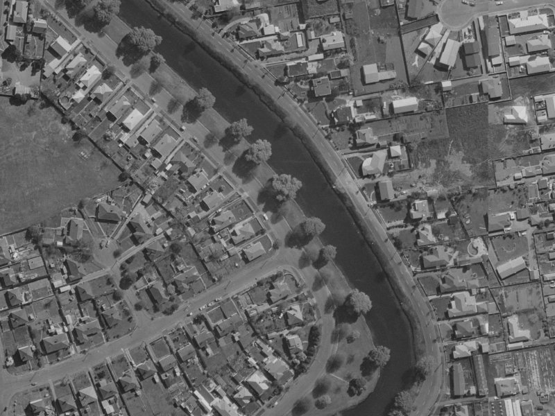 494 Avonside Drive from the air, 1970-1974
