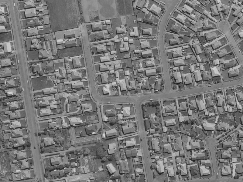 58 Halberg Street from the air, 1970-1974