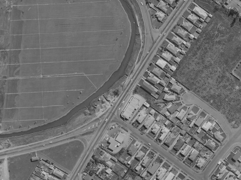 82 Wainoni Road from the air, 1970-1974