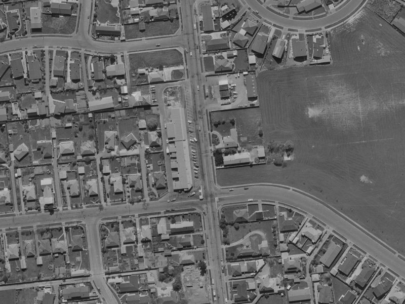 205 Waimairi Road from the air, 1970-1974