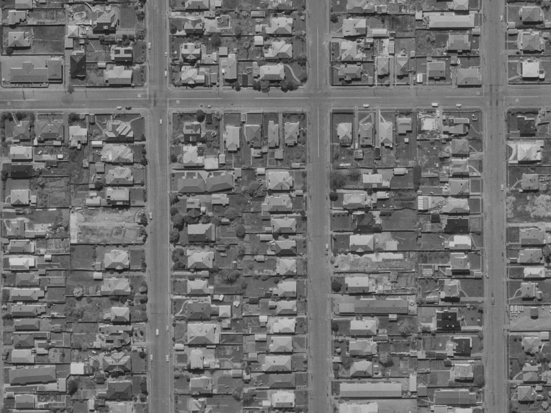 456 Manchester Street from the air, 1970-1974