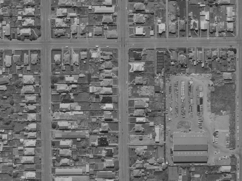 501 Madras Street from the air, 1970-1974