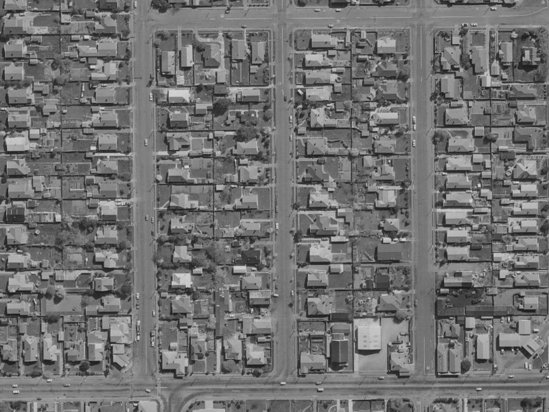24 Chrystal Street from the air, 1970-1974